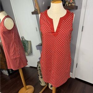 Red Polka Dot Sleeveless Dress